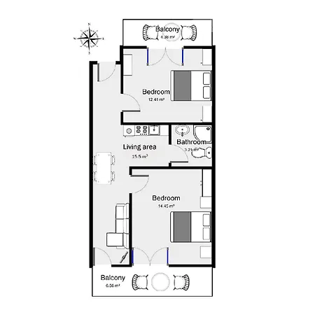 Appartement Mily Baška Voda